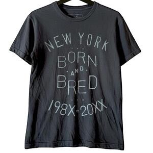 Born & Bred New York Millennial T-Shirt Small S Black Cotton Local Streetwear